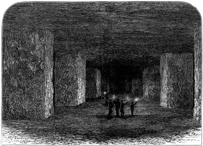 Innenansicht der Marston-Salzmine, Northwich, Cheshire, England, um 1880 von Unbekannt