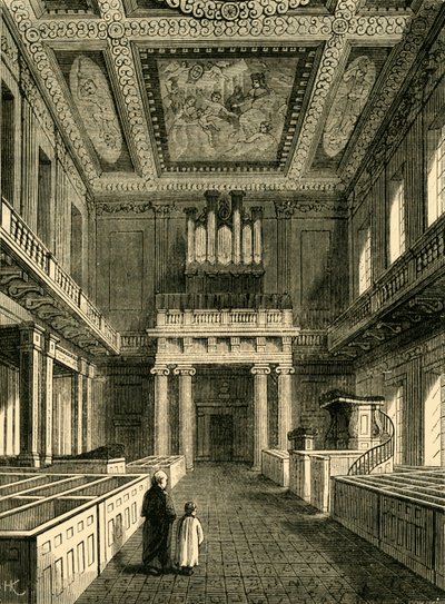 Innenraum der Chapel Royal Banqueting House, Whitehall, 1881 von Unbekannt