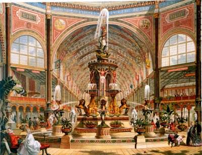 Innenansicht des Kristallpalastes während der Internationalen Ausstellung, 1862 von Unbekannt