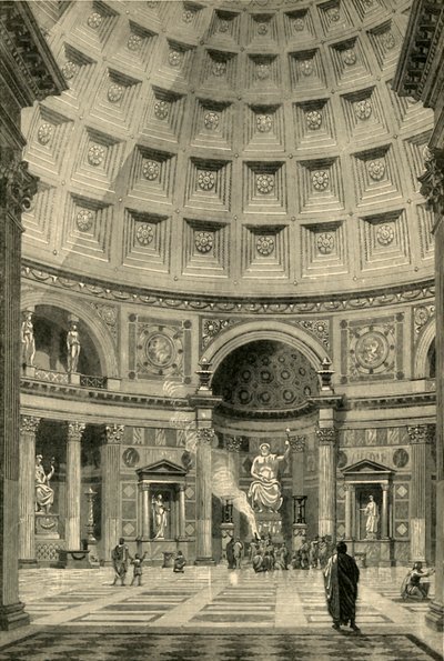 Innenansicht des Pantheons in Rom restauriert, 1890 von Unbekannt
