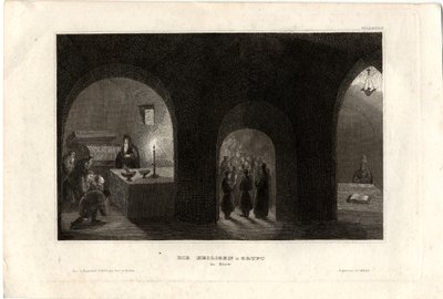 Innenansicht des Heiligen Grabes im Kiewer Höhlenkloster, 1850 von Unbekannt