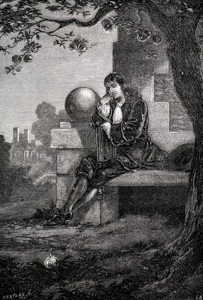 Isaac Newton, englischer Wissenschaftler und Mathematiker, 17. Jahrhundert um 1880 von Unbekannt