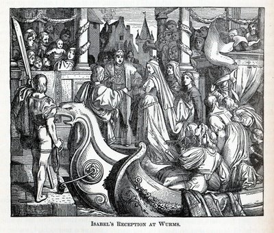 Isabels Empfang in Worms, 1882 von Unbekannt