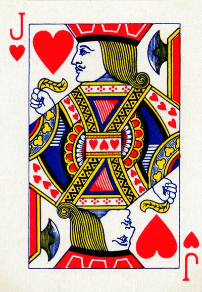 Herz Bube aus einem Kartenspiel von Goodall & Son Ltd., ca. 1940 von Unbekannt