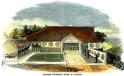 Haus des japanischen Gouverneurs, in Nagasaki, Japan, 1855 von Unbekannt