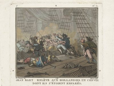 Jean Bart in der Schlacht von Texel am 29. Juni 1694, 1789 von Unbekannt