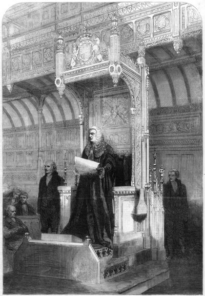 John Evelyn Denison, Sprecher des Unterhauses, 1857 von Unbekannt