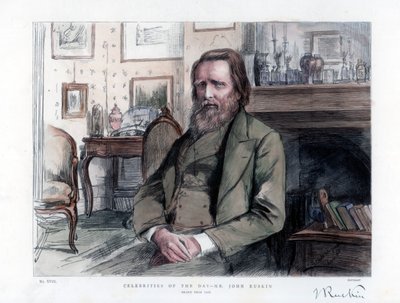 John Ruskin 1819-1900, englischer Kritiker, Autor, Dichter und Künstler, 1886 von Unbekannt