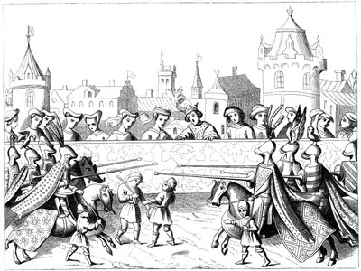Turnier zur Zeit von Königin Isabeau, 15. Jahrhundert, 1849 von Unbekannt