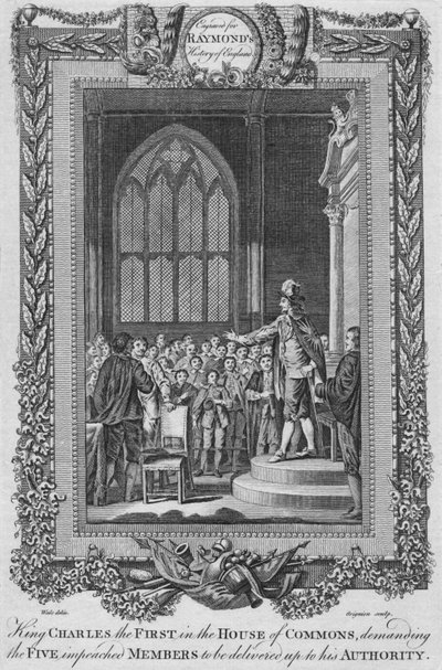 König Karl I. im House of Commons, ca. 1787 von Unbekannt
