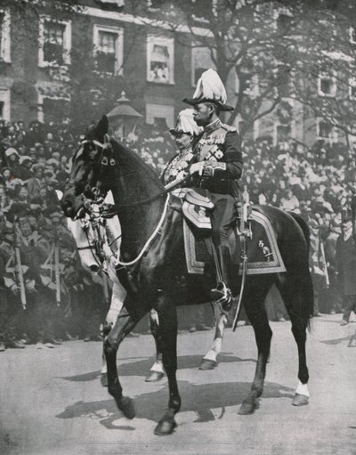 König Georg V. bei der Beerdigung seines Vaters König Edward VII., London, 20. Mai 1910 von Unbekannt