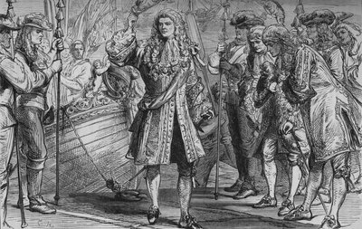 König Jakob II. landet in Kinsale, 12. März 1689 von Unbekannt