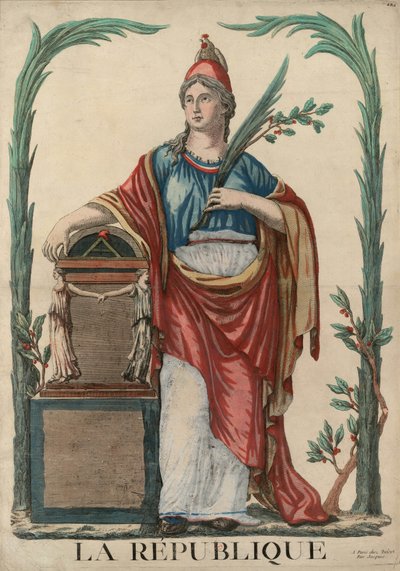 La République Allegorische Figur der Französischen Republik, 1793 von Unbekannt