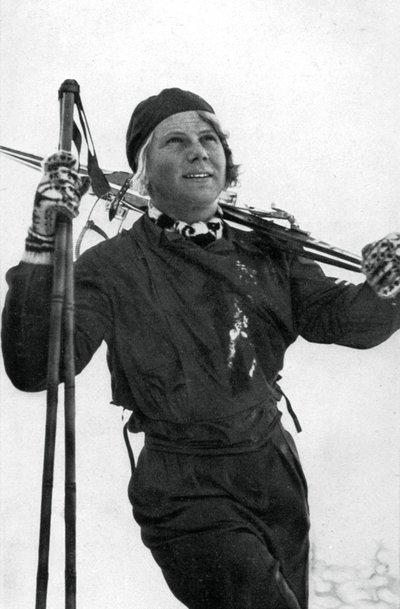 Laila Schou-Nilsen, norwegische Skifahrerin, Olympische Winterspiele, Garmisch-Partenkirchen, Deutschland, 1936 von Unbekannt