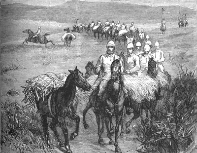 Lanzenreiter kehren von einem Streifzug zurück, ca. 1880 von Unbekannt
