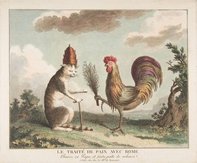 Der Friedensvertrag mit Rom Le Traité de Paix avec Rome, ca. 1789 von Unbekannt