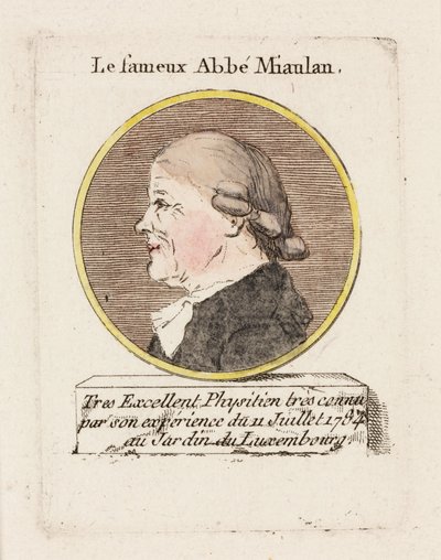 Le fameux Abbe Miaulan, ca. 1784 von Unbekannt