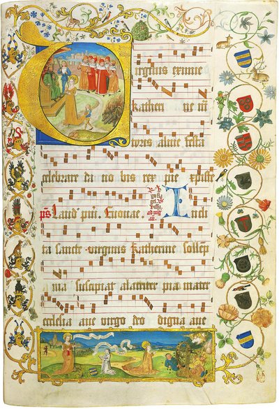 Blatt aus dem Antiphonar für Elisabeth von Gemmingen, ca. 1504 von Unbekannt