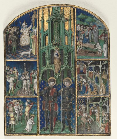 Blatt aus den Stunden des Herzogs Ludwig von Savoyen: Heilige Nereus und Achilleus, Mitte des 15. Jahrhunderts von Unbekannt