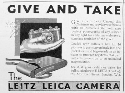 Leitz Leica Kamera Werbung, späte 1920er Jahre von Unbekannt