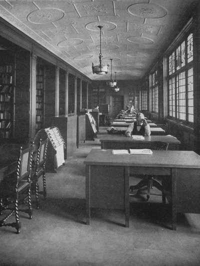 Bibliothek und Redaktionsraum, The Evening News Building, Detroit, Michigan, 1924 von Unbekannt