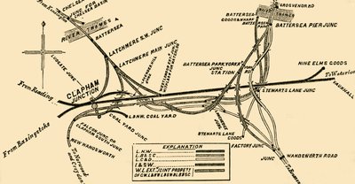 Gleise am Clapham Junction von Unbekannt