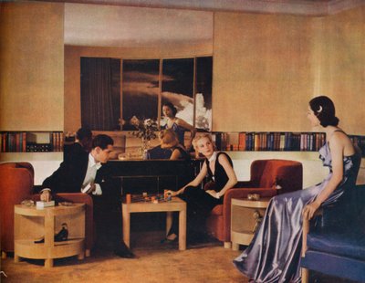 Wohnzimmer entworfen von Paul MacAlister, 1938 von Unbekannt