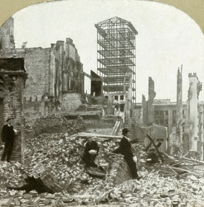 Blick nach Süden, Ecke Sutter und Stockton, 1906 von Unbekannt