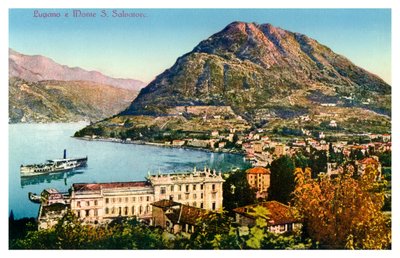Lugano und Monte San Salvatore, Schweiz von Unbekannt
