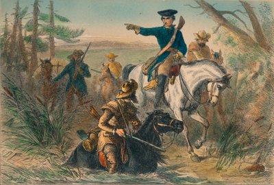 Major Washington auf seiner Mission zum französischen Kommandanten von Unbekannt
