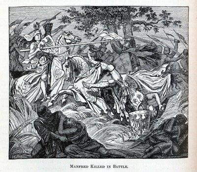 Manfred im Kampf getötet, 1882 von Unbekannt