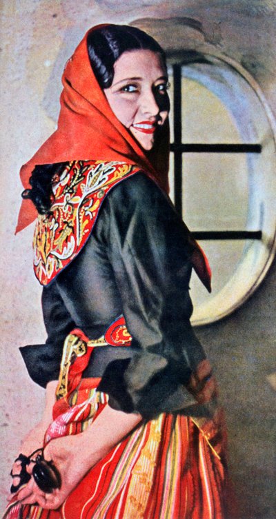 Manuela Del Rio, spanische Schauspielerin und Tänzerin, 1943 von Unbekannt