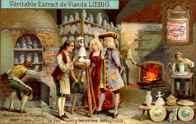 Herstellung von Porzellan im 18. Jahrhundert, ca. 1900 von Unbekannt