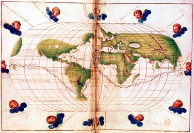 Karte von Magellans Weltumsegelung, 1519-1521 von Unbekannt