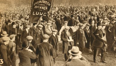 Marschierer aus Shoreditch, Means Test Proteste, Hyde Park, London, 1932, 1933 von Unbekannt