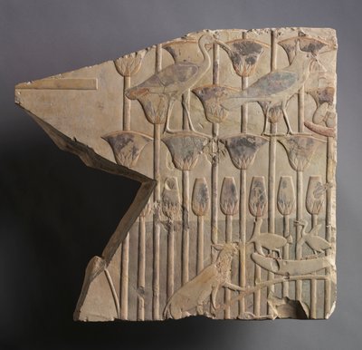 Marschszene mit Katze und Vögeln, ca. 667-647 v. Chr. von Unbekannt