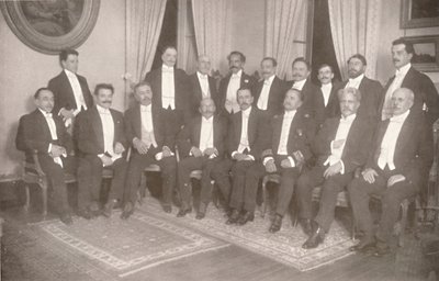Marschall Hermes da Fonseca mit seinen Staatssekretären und Beratern, 1914 von Unbekannt