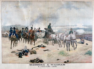 Marschall Massena in der Schlacht bei Wagram, Österreich, 5.-6. Juli 1809 von Unbekannt