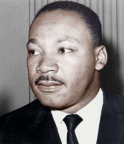 Martin Luther King Jr., amerikanischer schwarzer Bürgerrechtler, um 1968 von Unbekannt
