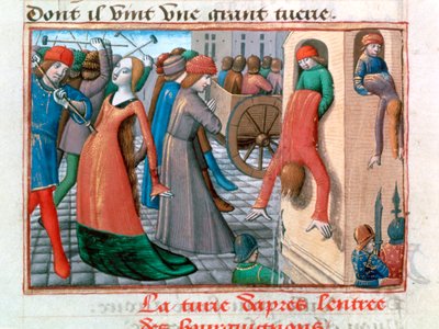 Massaker an den Armagnacs durch die Bourguignons, Paris, 1418 von Unbekannt