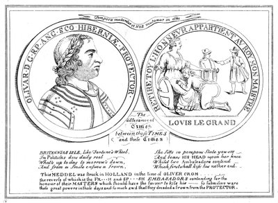 Medaille aus der Zeit von Oliver Cromwell, 17. Jahrhundert von Unbekannt