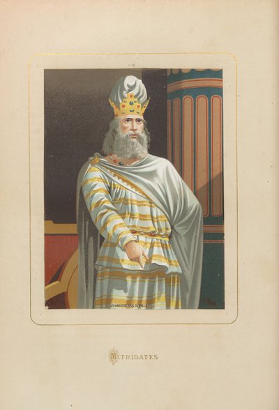 Mithridates. Aus: Hombres y mujeres celebres de todos los tiempos von Juan Landa, 1875-1877 von Unbekannt