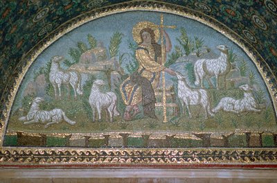 Mosaik von Christus dem guten Hirten, 5. Jahrhundert v. Chr. von Unbekannt