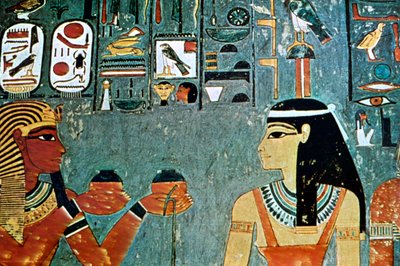Wandmalerei aus den Gräbern der Adligen, Theben, Luxor, Ägypten von Unbekannt