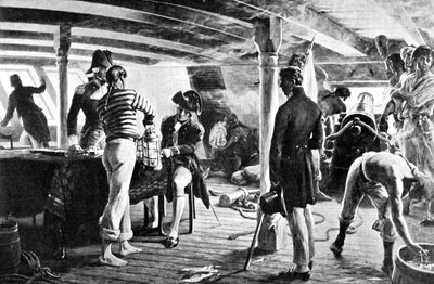 Nelson versiegelt seine historische Nachricht in Kopenhagen, 1801 von Unbekannt