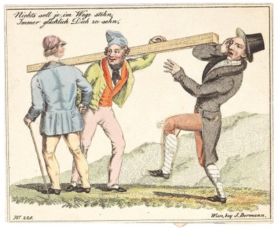 Neujahrskarte. Nichts soll dir jemals im Weg stehen, um dich immer glücklich zu sehen, nach 1815 von Unbekannt