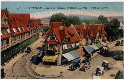Normandie, Calvados (14), Deauville: Fachwerkhäuser Straßen de l