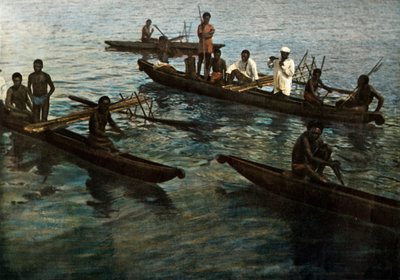 Papua-Neuguinea. Papuanische Pirogen, 1900 von Unbekannt