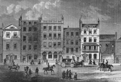 Alte Häuser in Pall Mall, Westminster, London, ca. 1830, 1878 von Unbekannt
