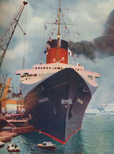 Eines der größten Schiffe der Welt. Der französische Liner Normandie, 1937 von Unbekannt